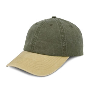 C26606 Max Wash Two-Tone Dad Cap - Olive/Khaki